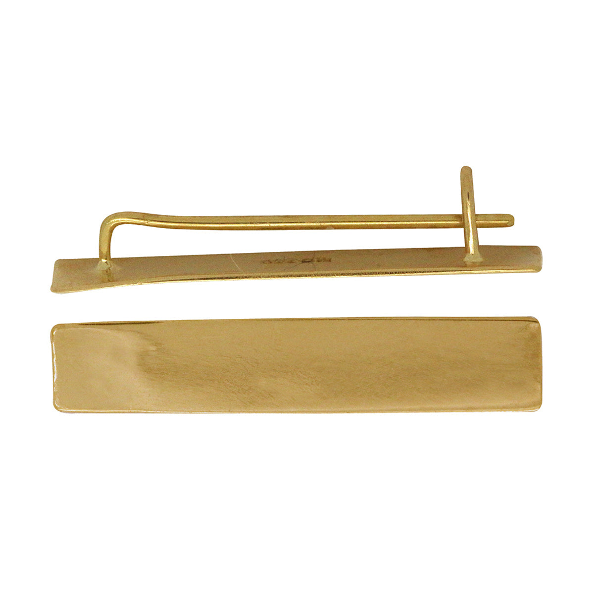 Broche Chapa Lisa em Ouro 18K