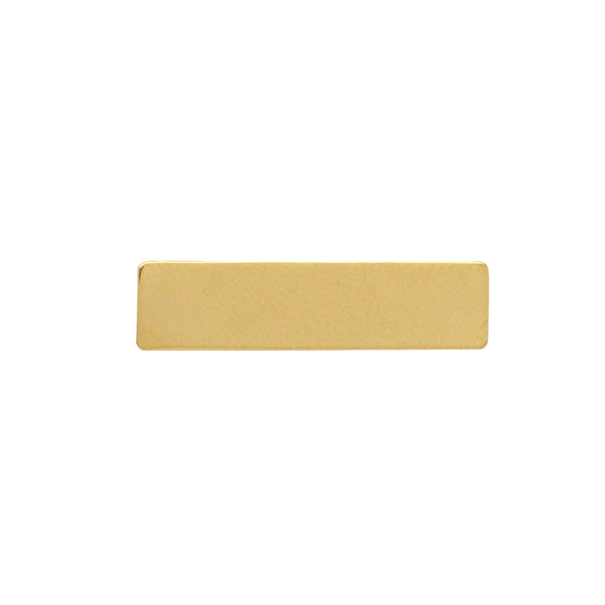 Broche Chapa Retangular Lisa em Ouro 18K