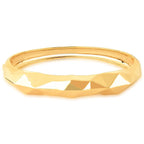 Bracelete Folheado a Ouro Facetado Curvo