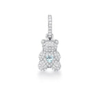 Pingente de Prata 925 de Urso Cravejado de Zircônias