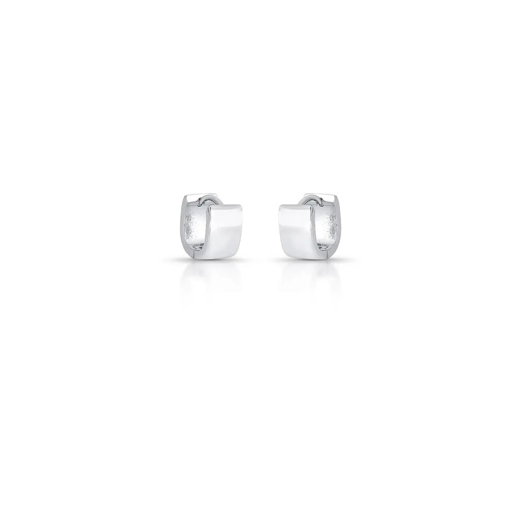 Argola de Prata 925 Quadrada Lisa