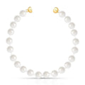 Pulseira Folheada a Ouro com Pérolas Shell e Fecho Imã