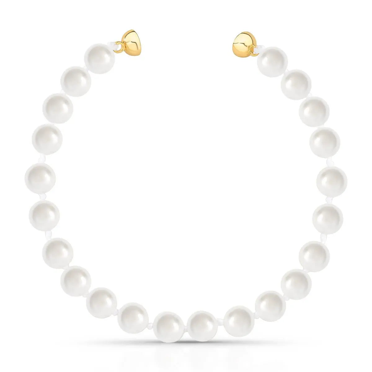 Pulseira Folheada a Ouro com Pérolas Shell e Fecho Imã