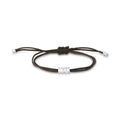 Pulseira de Prata 925 Regulável em Fio de Seda com Pingente