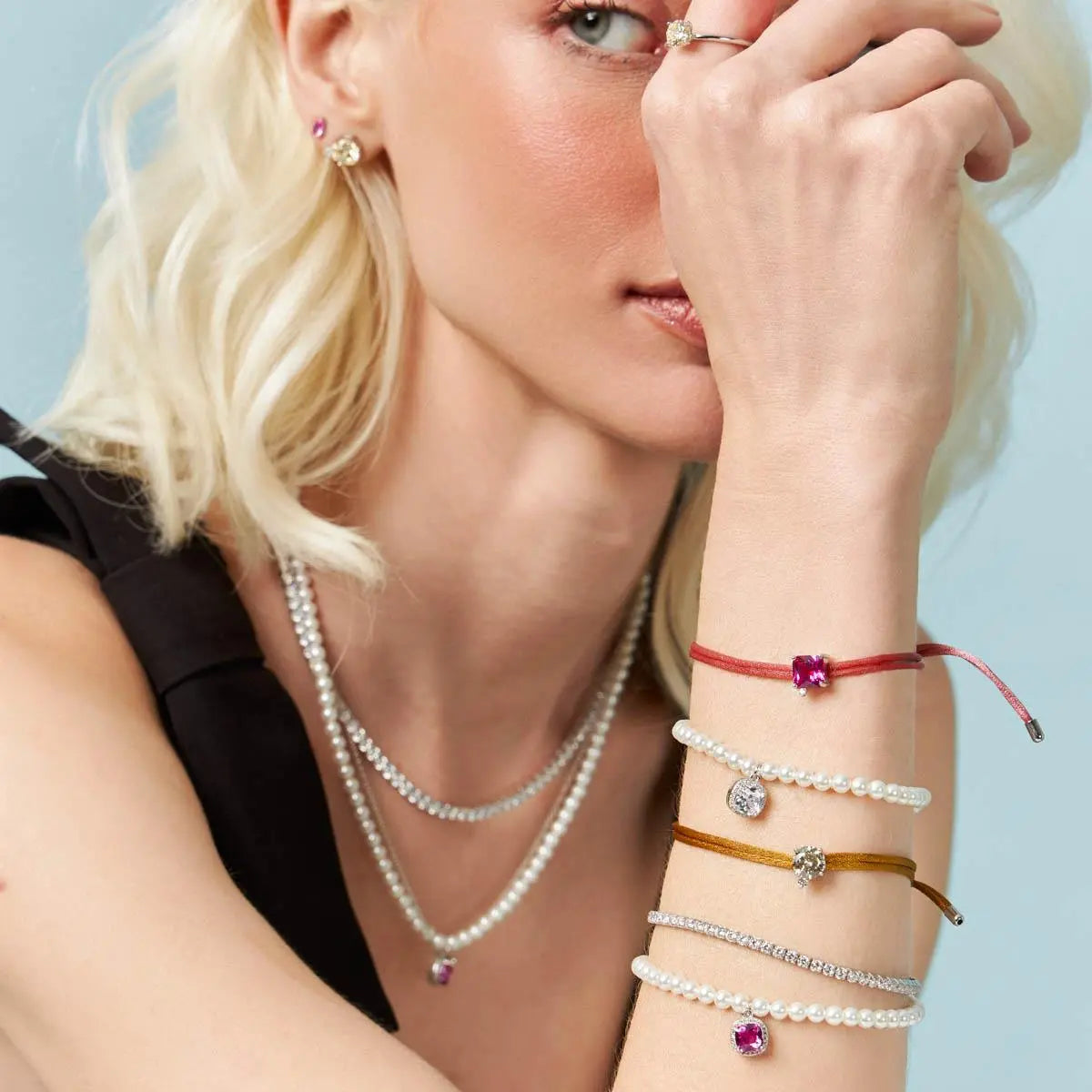 Pulseira de Prata 925 Pérola Shell com Pingente