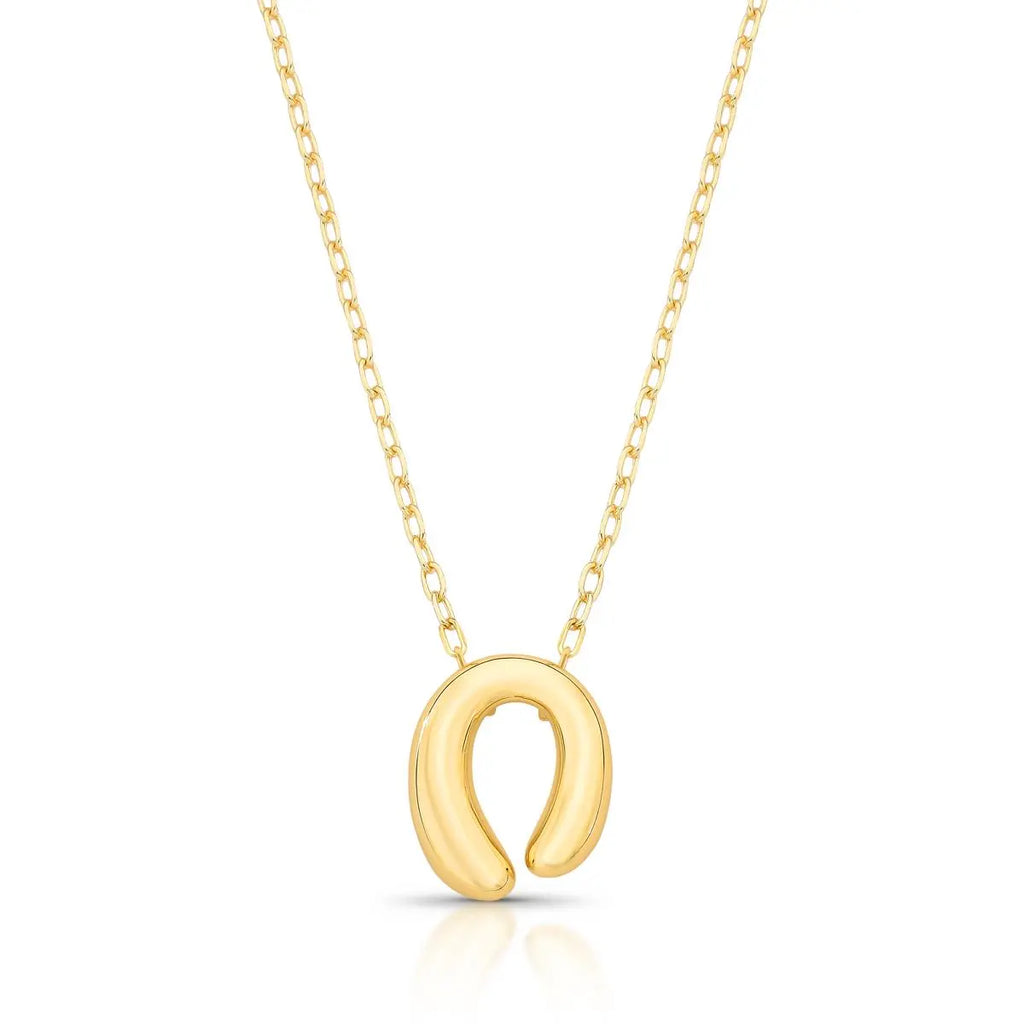 Colar Folheado a Ouro com Pingente Oval Abaulado e Vazado