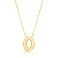 Colar Folheado a Ouro com Pingente Oval Abaulado e Vazado