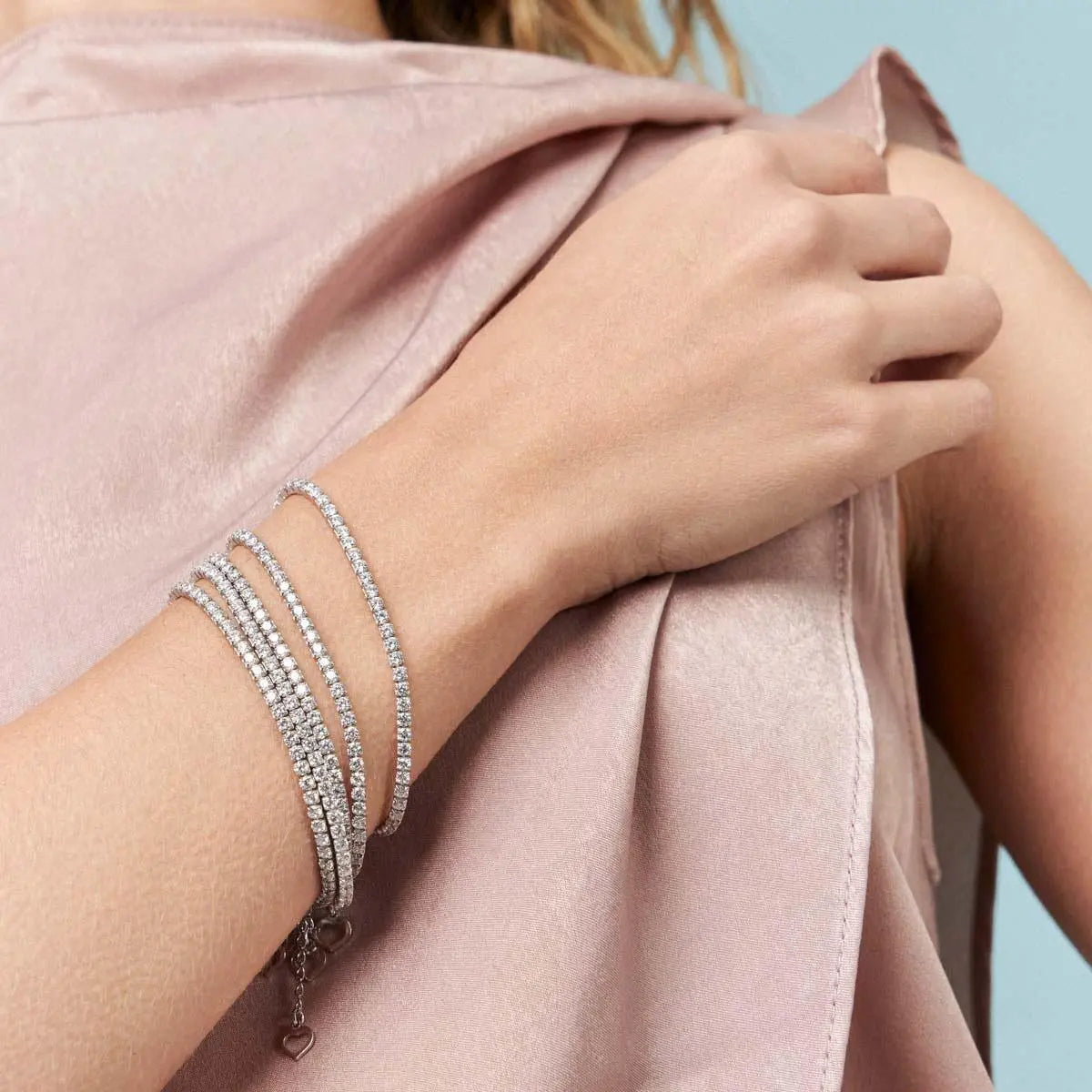 Pulseira Riviera de Prata 925 com Cristais