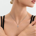 Colar de Prata 925 de Menina em Pedras Moissanites
