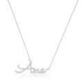 Gargantilha de Prata 925 e Moissanite Nome com Até 4 Letras