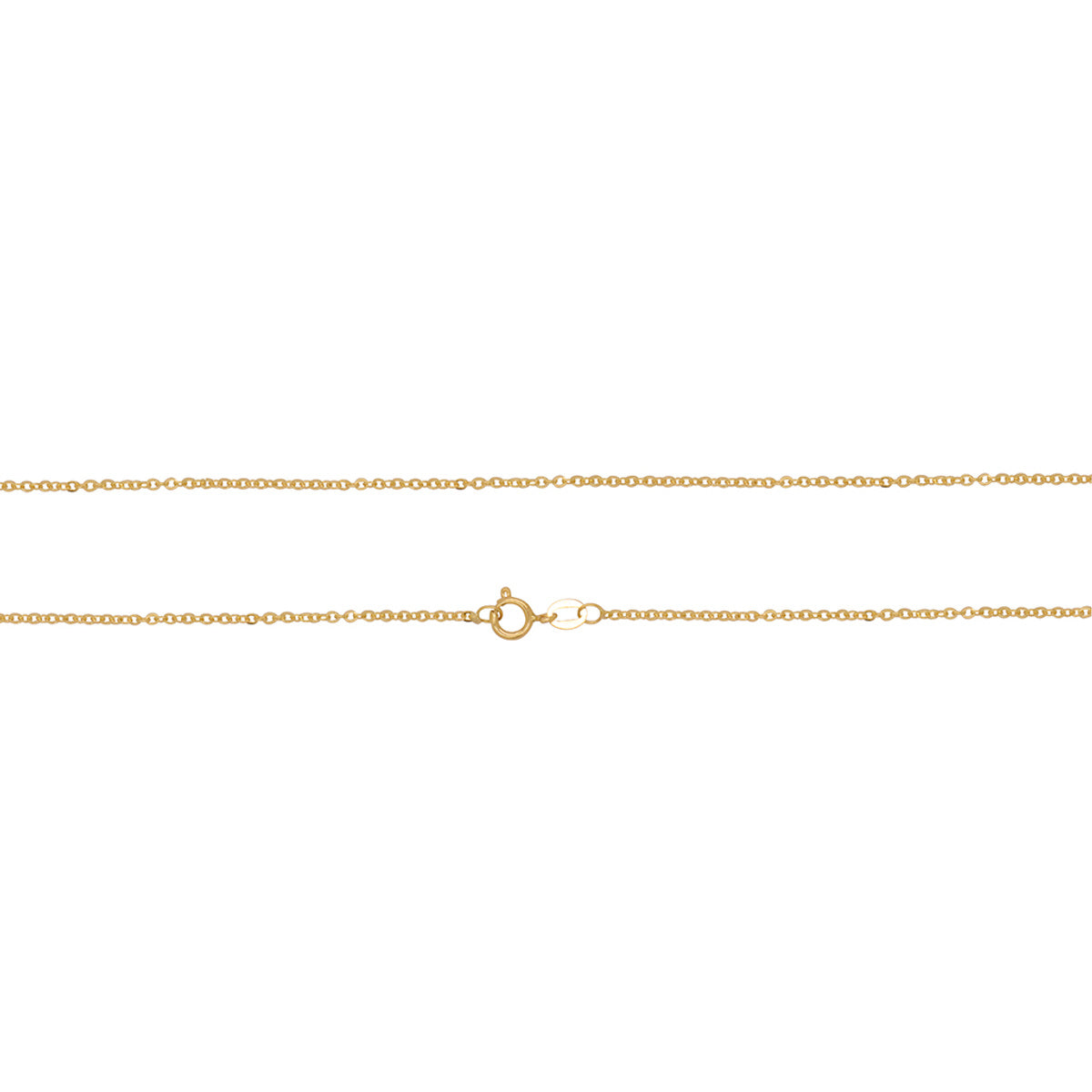 Corrente de Elos da Rainha Batida Bitola 1,10 mm em Ouro 18K
