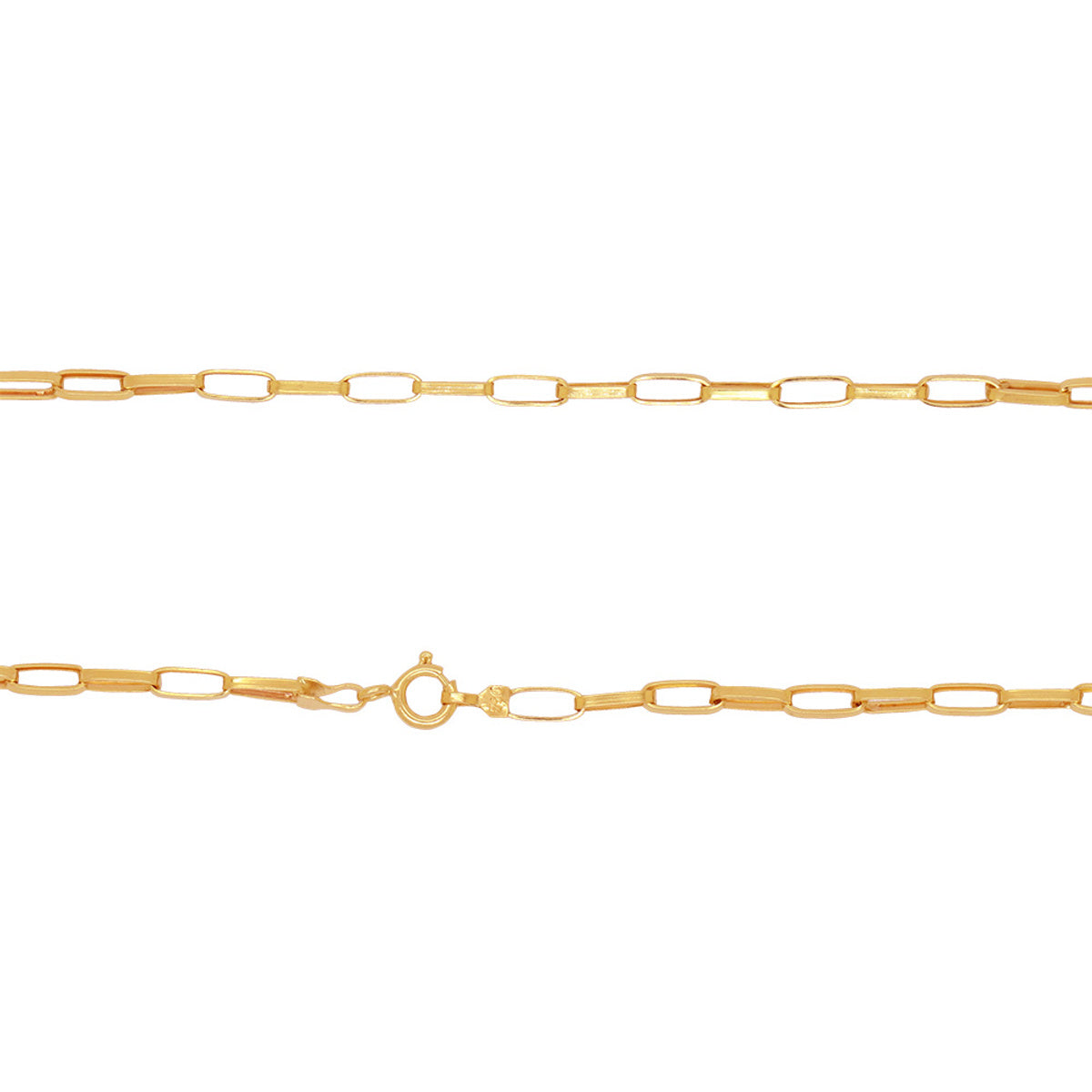 Corrente de Elos da Rainha Bitola 2,10 mm 60 cm em Ouro 18K