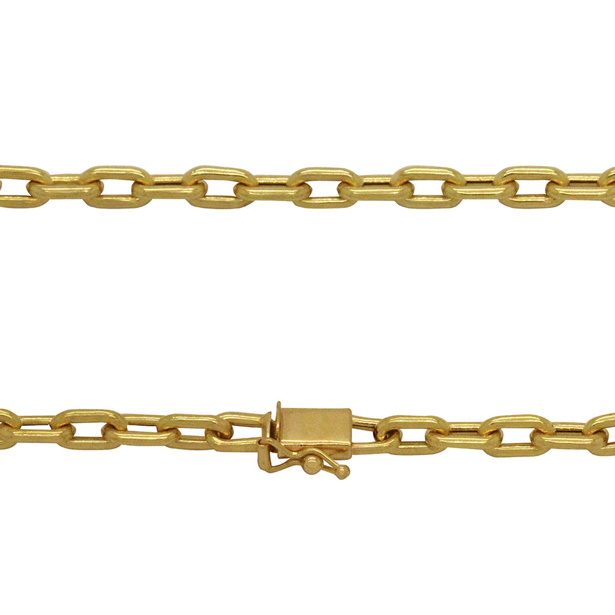 Corrente de Elos da Rainha Bitola 4,00 mm 70 cm em Ouro 18K