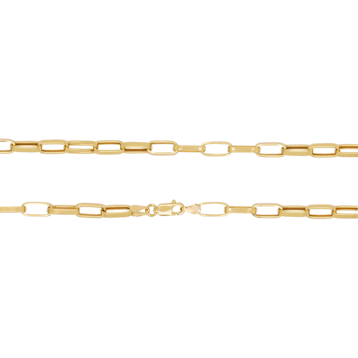 Corrente de Elos da Rainha Bitola 4,30 mm 60 cm em Ouro 18K