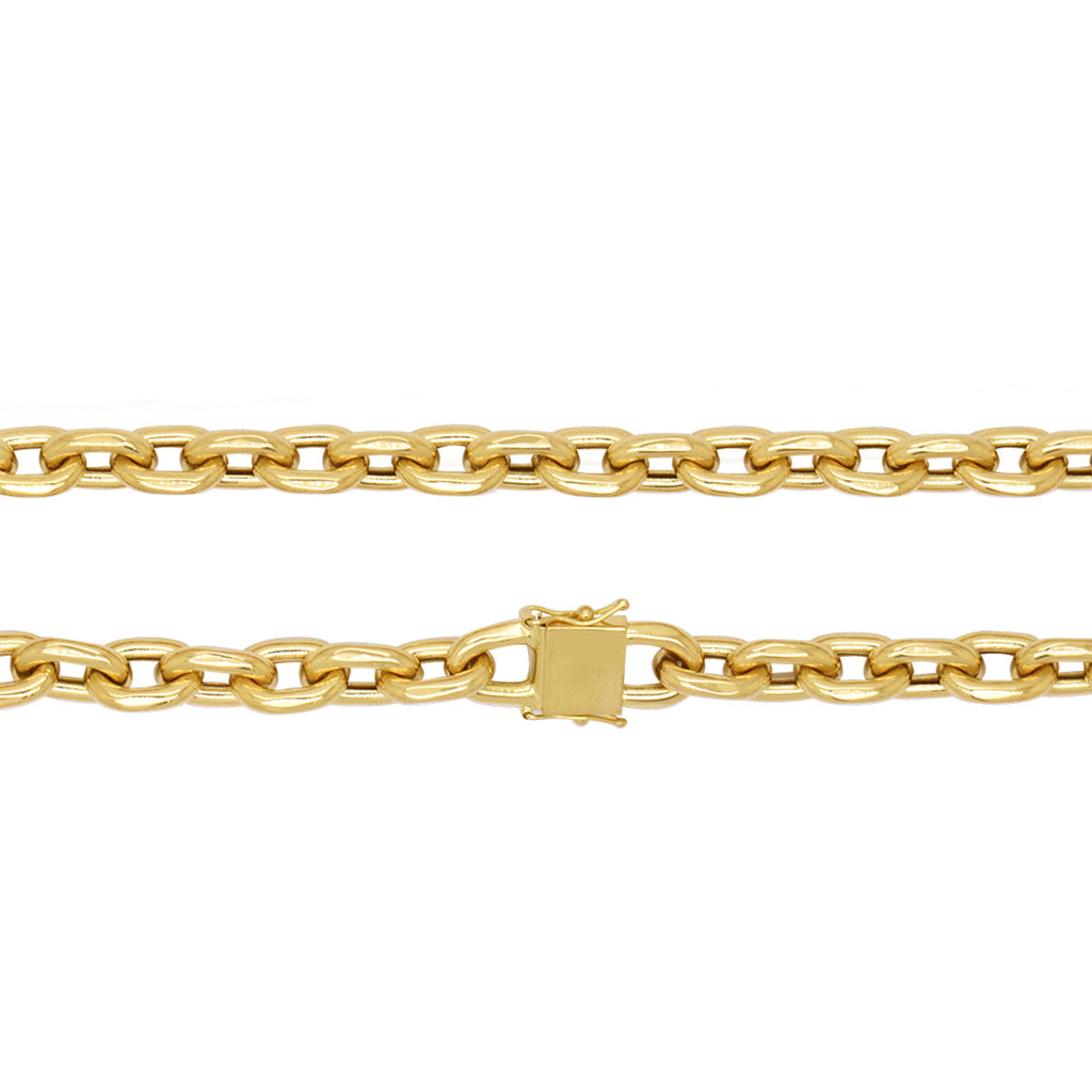 Corrente de Elos da Rainha Bitola 8,50 mm em Ouro 18K