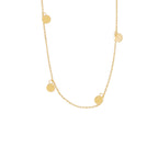Corrente de Elos da Rainha Desquinada Bitola 1,00 mm 70 cm em Ouro 18K