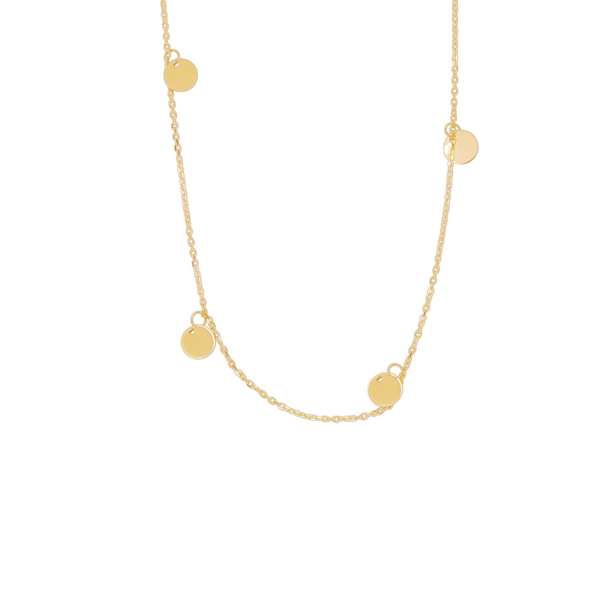 Corrente de Elos da Rainha Desquinada Bitola 1,00 mm 70 cm em Ouro 18K