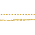 Corrente de Elos da Rainha Desquinada Bitola 3,30 mm 70 cm em Ouro 18K