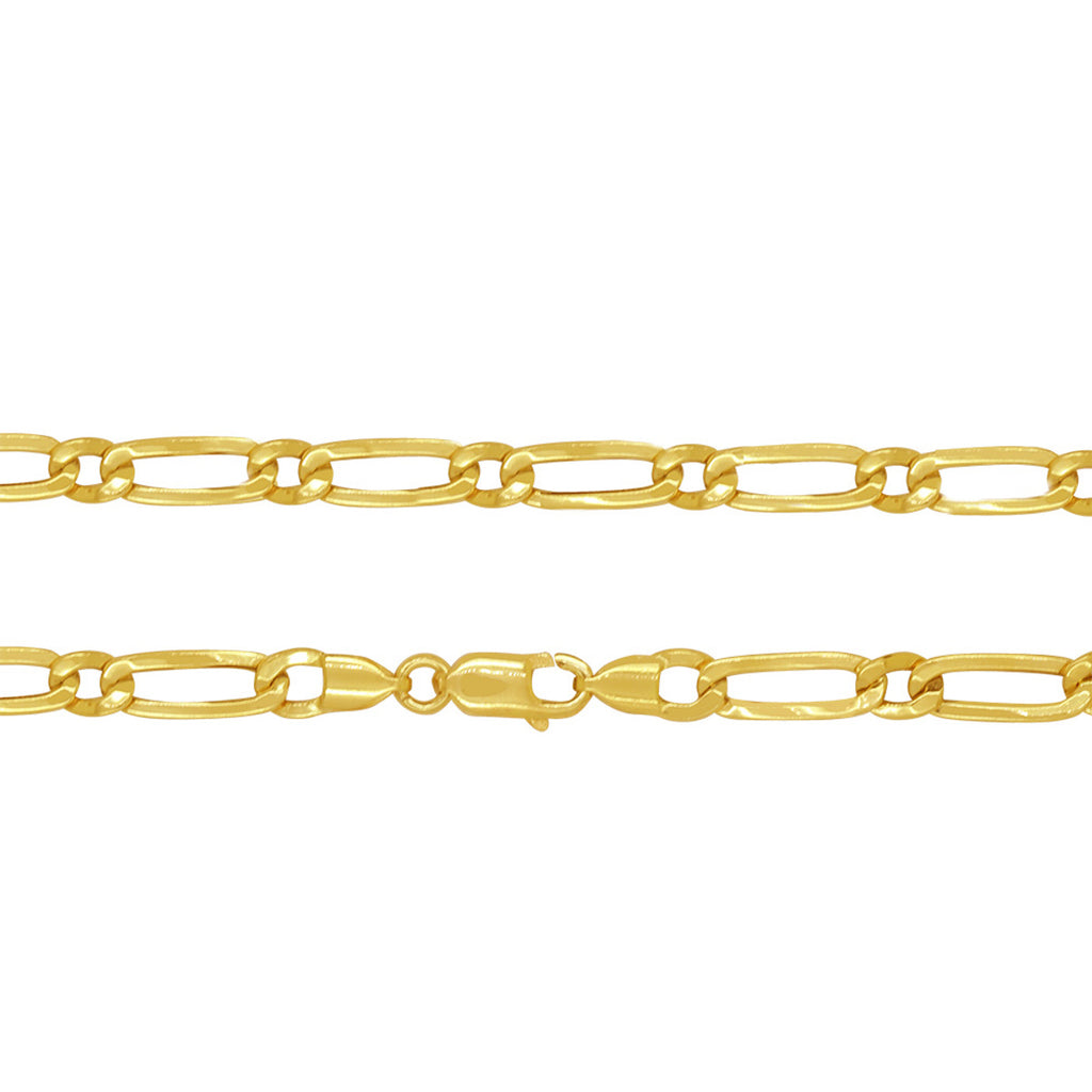 Corrente Groumet 1x1 Bitola 4,20 mm 60 cm em Ouro 18K