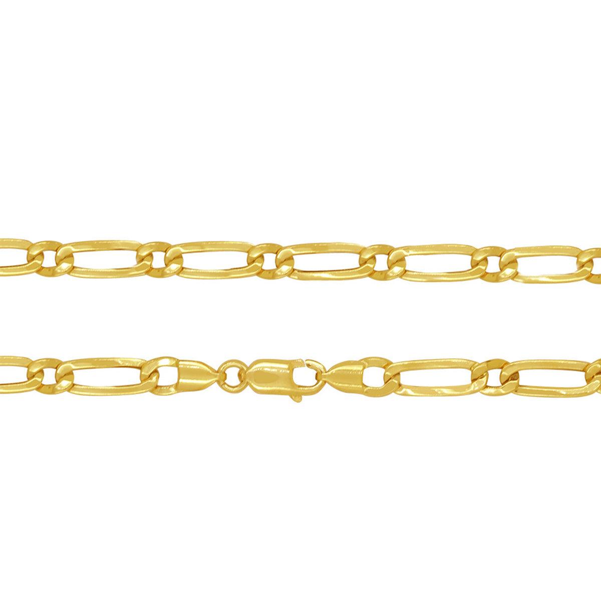 Corrente Groumet 1x1 Bitola 4,20 mm 60 cm em Ouro 18K