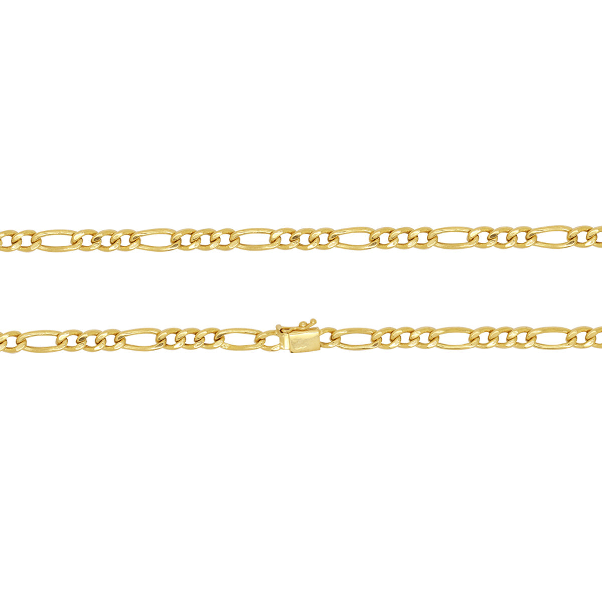 Corrente Groumet 3x1 Batida Bitola 4,60 mm em Ouro 18K