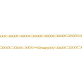 Corrente Groumet 3x1 Bitola 3,00 mm 60 cm em Ouro 18K