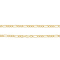 Corrente Groumet 3x1 Bitola 5,00 mm 60 cm em Ouro 18K