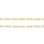 Corrente Groumet 3x1 Bitola 5,00 mm 60 cm em Ouro 18K