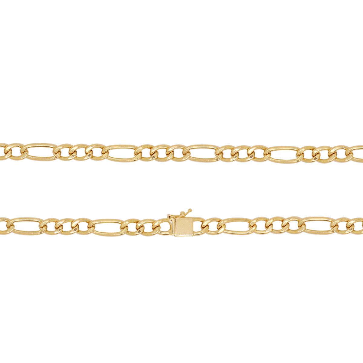 Corrente Groumet 3x1 Bitola 5,70 mm 60 cm em Ouro 18K
