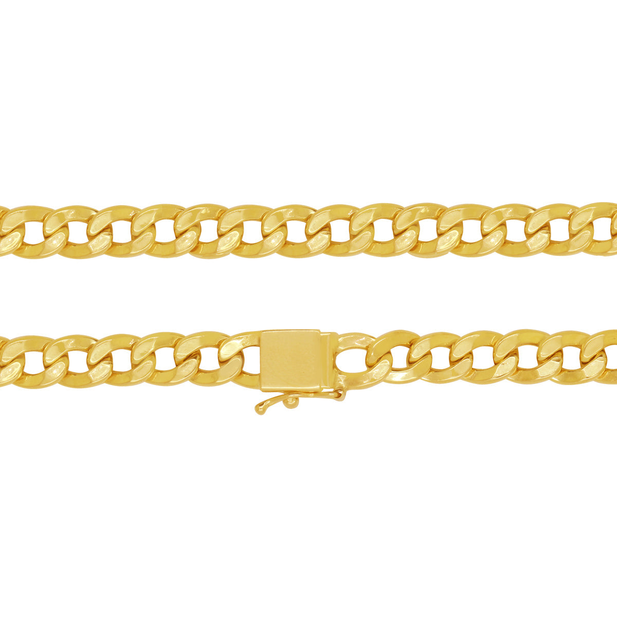 Corrente Groumet Batida Bitola 5,60 mm 60 cm em Ouro 18K