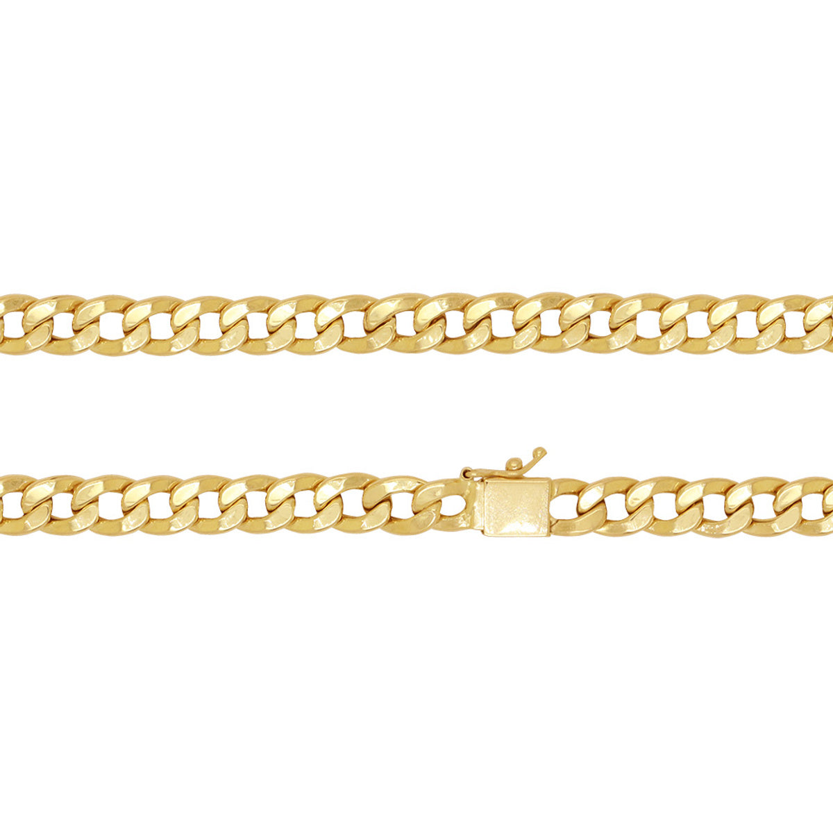 Corrente Groumet Batida Bitola 5,60 mm 60 cm em Ouro 18K