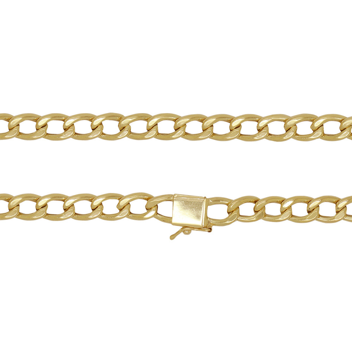 Corrente Groumet Bitola 5,50 mm 60 cm em Ouro 18K