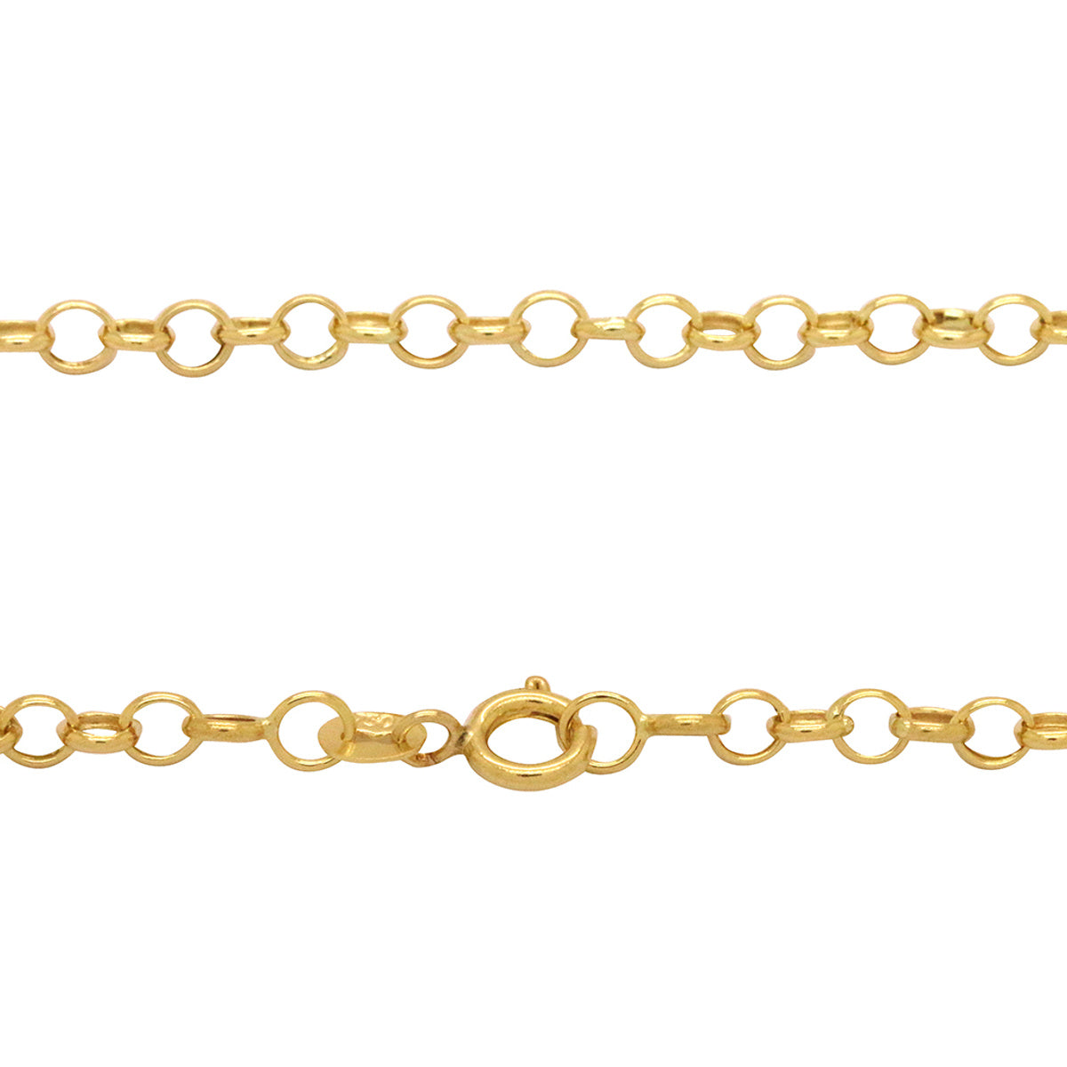 Corrente Portuguesa Bitola 3,50 mm 50 cm em Ouro 18K