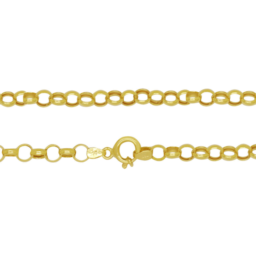 Corrente Portuguesa Bitola 4,00 mm 45 cm em Ouro 18K