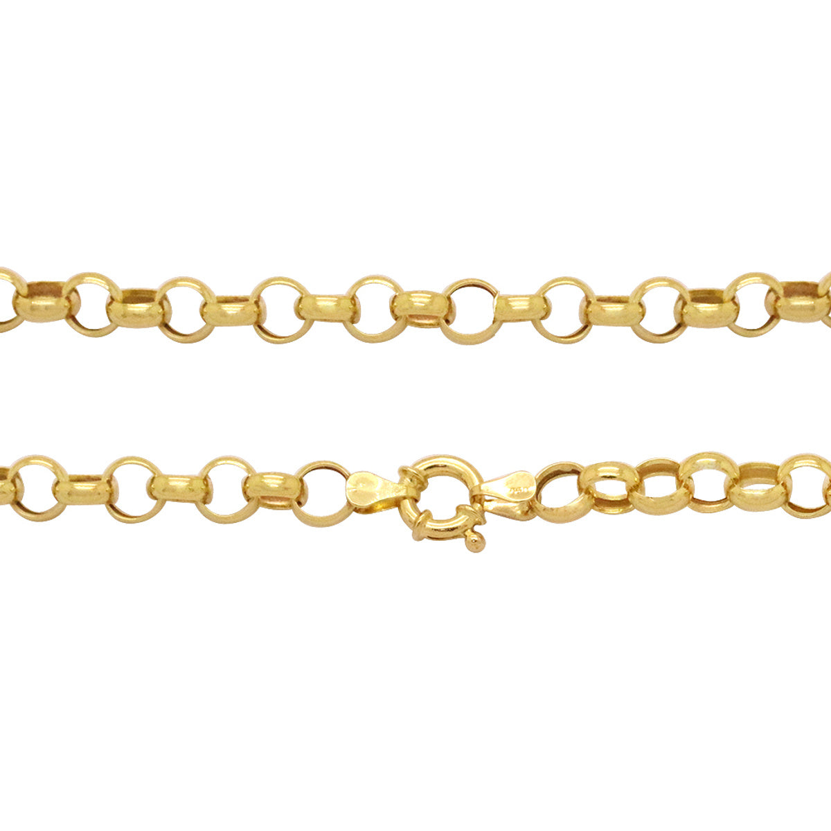 Corrente Portuguesa Bitola 7,00 mm em Ouro 18K