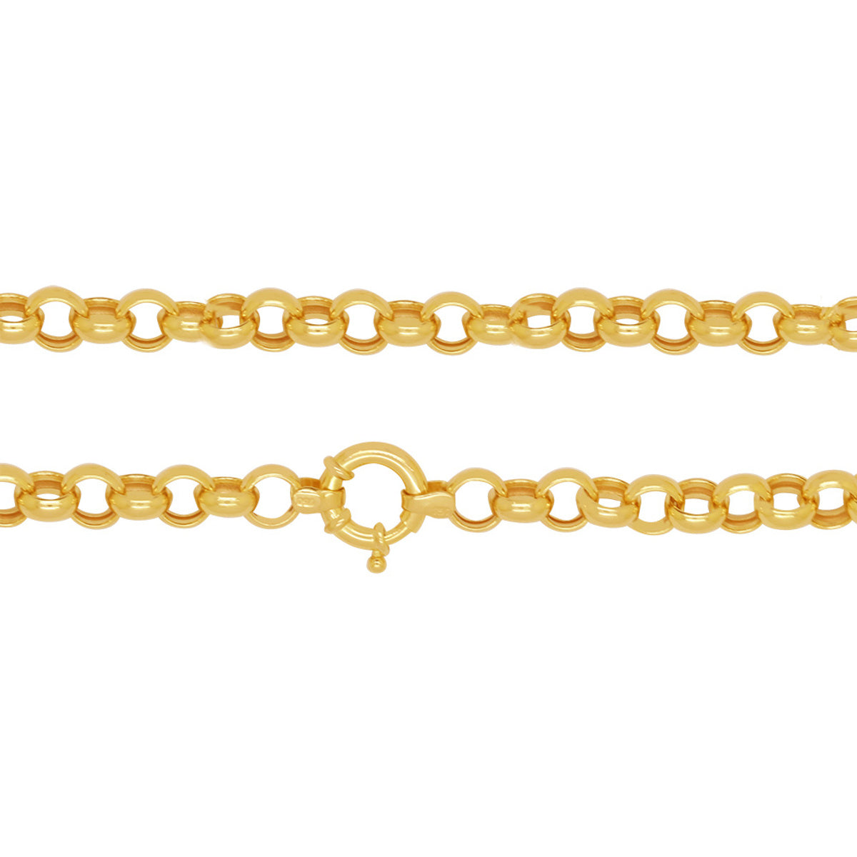 Corrente Portuguesa Bitola 7,00 mm 50 cm em Ouro 18K