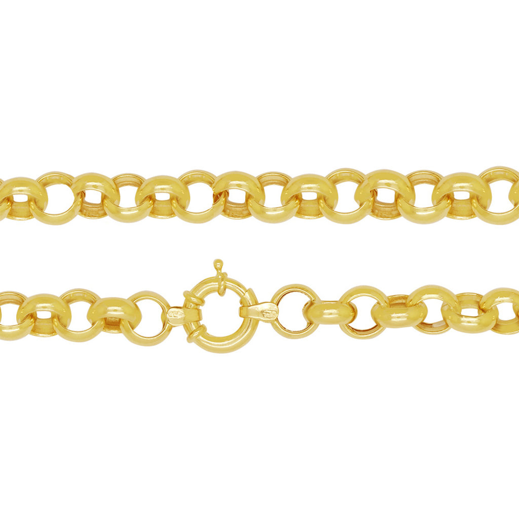 Corrente Portuguesa Bitola 8,00 mm 45 cm em Ouro 18K