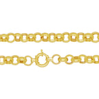 Corrente Portuguesa Bitola 8,00 mm 45 cm em Ouro 18K