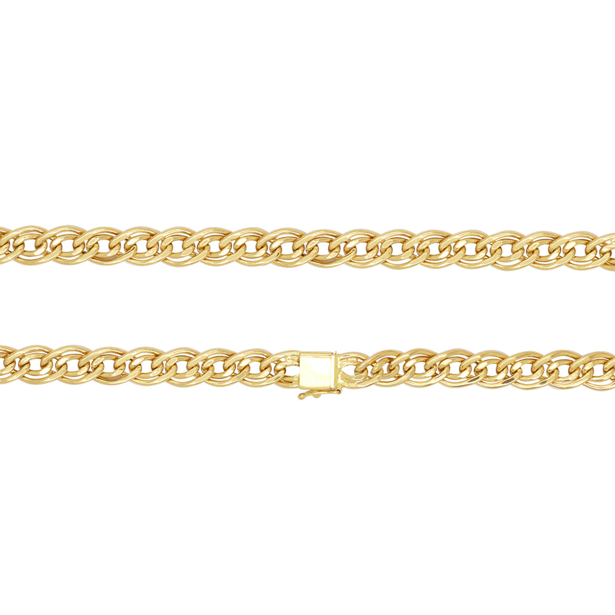 Corrente Romana Bitola 7,00 mm em Ouro 18K