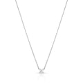 Colar de Prata 925 com Pedra Redonda Moissanite 4mm