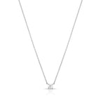 Colar de Prata 925 com Pedra Redonda Moissanite 4mm
