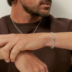 Pulseira de Prata 925 em Malha Groumet