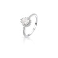 Anel de Prata 925 de Gota em Pedras Moissanites