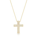 Colar Folheado a Ouro com Pingente de Cruz Cravejado