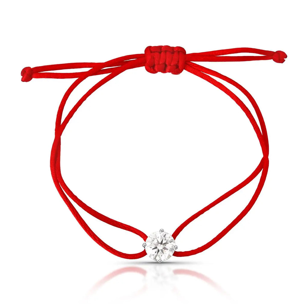 Pulseira de Prata 925 Regulável com Pedra Moissanite 8mm
