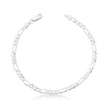 Pulseira de Prata 925 com Elos Groumet 3x1 Lisa Lisa