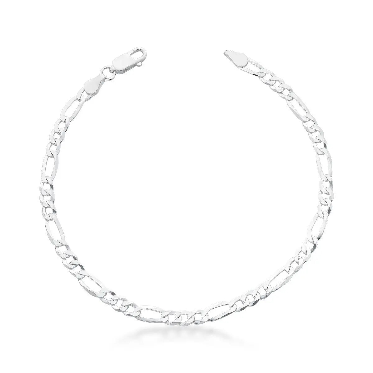 Pulseira de Prata 925 com Elos Groumet 3x1 Lisa Lisa
