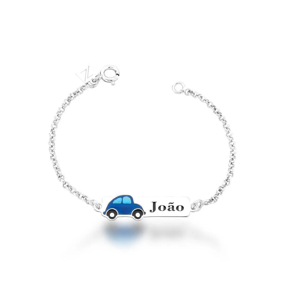 Pulseira de Prata 925 Carro Personalizada com Nome
