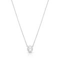 Colar de Prata 925 com Pingente Oval em Pedras Moissanites