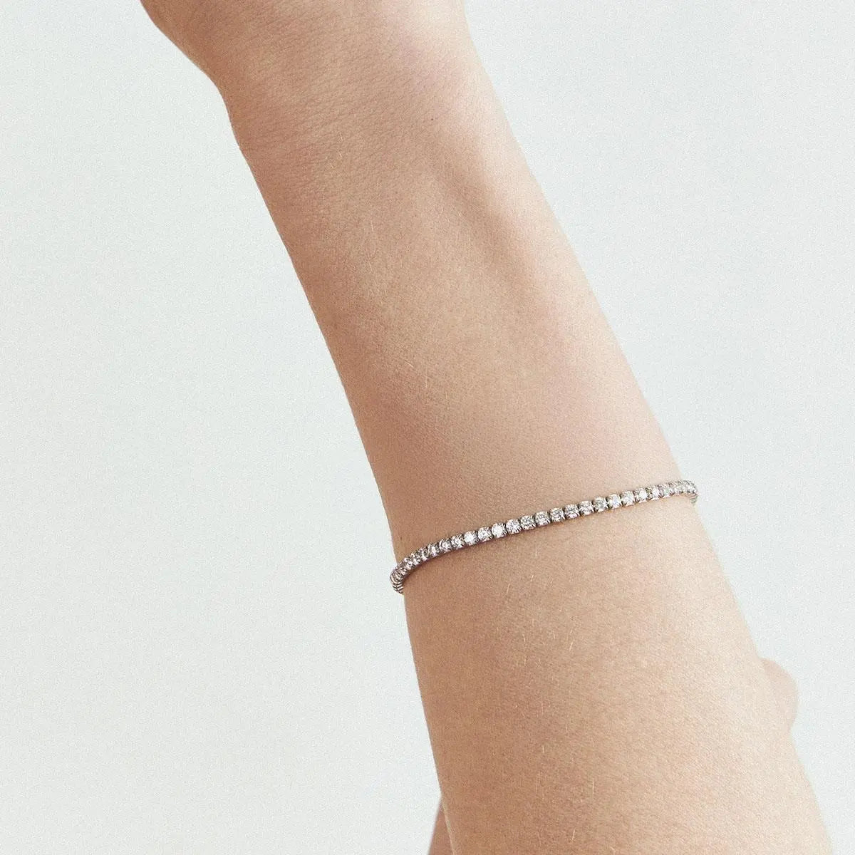 Pulseira Riviera de Prata 925 com Cristais